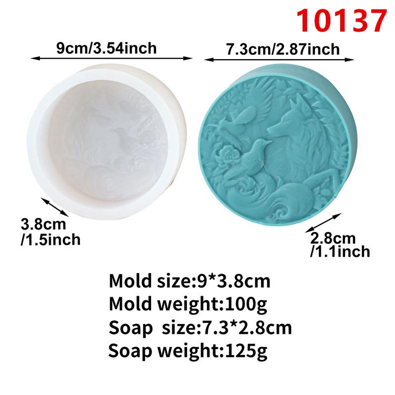 Animal Howling Wolf Shape Silicone Soap Mold DIY Wolf Shape Mountain Forest Animal Resin Plaster Molds Cake Soap Home Decoration