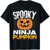 Ninja Halloween Pumpkin Costumes Matching T-Shirt Khan Mens Womens Tank Top Sweatshirt Hoodie 677 Black