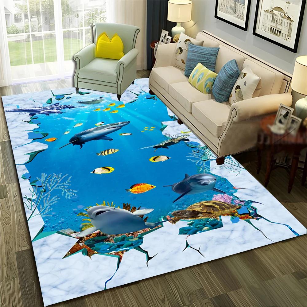 3D Illusion Vision Hallucination HD Carpet Rug for Home Living Room Bedroom Sofa Doormat Decor,Child Area Rug Non-slip Floor Mat