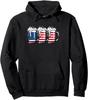 Flag 4th Of July Beer American Drinking USA Design Unisex Hooded Sweatshirt