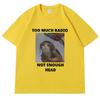 Funny Cat Harajuku Graphic Tshirts Too Much Radio Not Enough Head Hipster Women Casual Short Sleeve Tshirt Streetwear