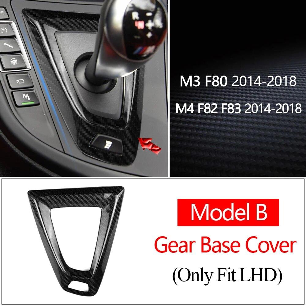 Carbon Fiber For BMW M2 F87 M3 F80 M4 F82 F83 M5 F10 X5M F85 X6M F86 Gear Shift Knob Cover Gearshift Shifter Sticker