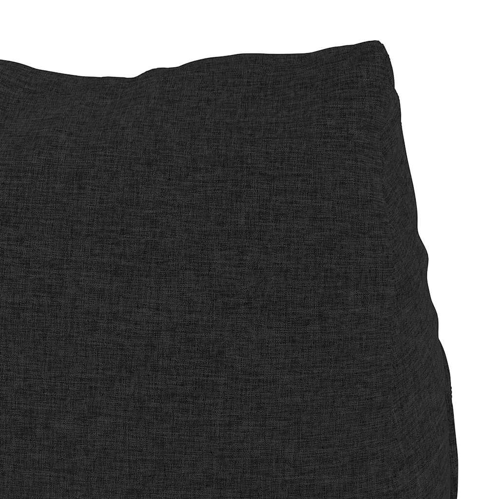 Back Cushion Black 45 X 20 X 35 Cm Fabric