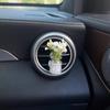 Car Center Console Air Outlet Simulated Flower Clips Ornaments Baby'S Breath Jasmine Vase For Girls Car Decorations