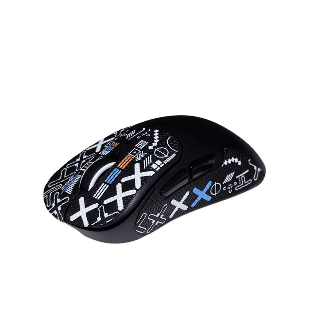 Three Mode Gaming Mouse Wired 2.4G BT5.3 10000 DPI Wireless Gaming Mouse with Mouse Sticker Black