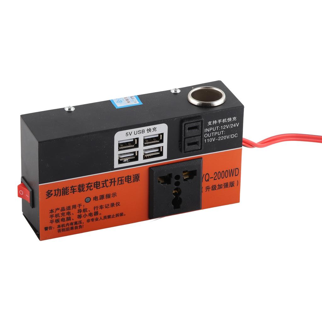 Multifunktionaler Auto-Wechselrichter 12V 24V zu 220V Konverter Schnellladung Fahrzeug-Wechselrichter Stromversorgung