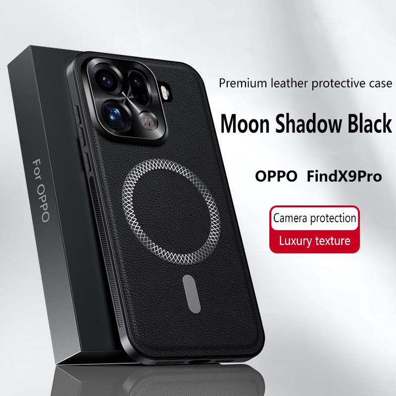 Magnetic Case for OPPO Find X9 Pro Find X9 Cover Leather Soft Shockproof for Mag-safe Metal Camera Protector Shell Phone Fundas
