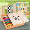 Multi-game Board Set: Ludo, Five-in-a-Row, Chinese Chess, Checkers, Animal Adventure, Kids' Chess