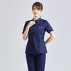Navy Blue Long Sleeve Nurse Uniform Set for Spring & Autumn - Dental, Beauty Salon, Medical Use