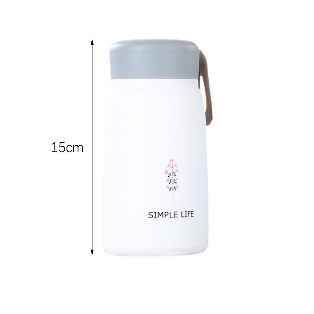 Insulated Water Bottle for Kids 360ml Creative Coffee Cup Leakproof with Lid
