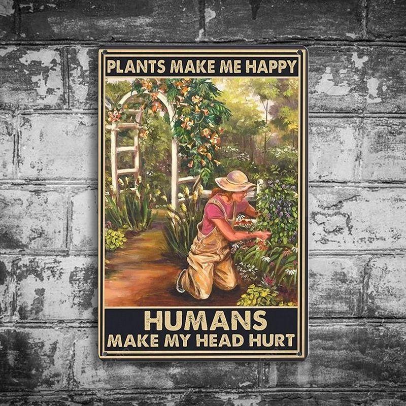 20CM Pastoral Life Artistic Conception Wall Hanging Painting Outdoor Wall Decoration Photography Props Iron Art Old Iron Painting