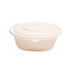 Homeglen Disposable Round Corn Starch Meal Prep Containers with Lids