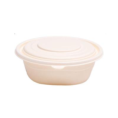 Homeglen Disposable Round Corn Starch Meal Prep Containers with Lids