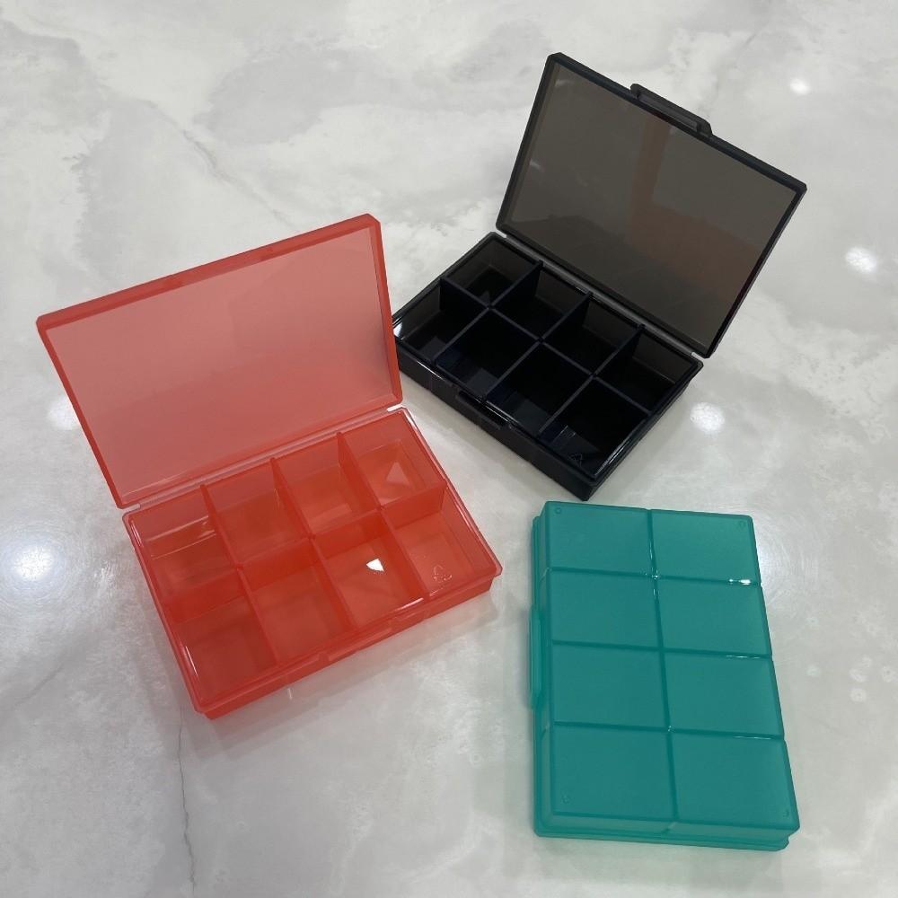 Transparent Plastic Medicine Storage Box Vitamin Storage Container  for Daily Medication