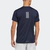Adidas Reflective Stripe Running Short Sleeve Tee Men Tops Legend-Ink-Blue IB8950