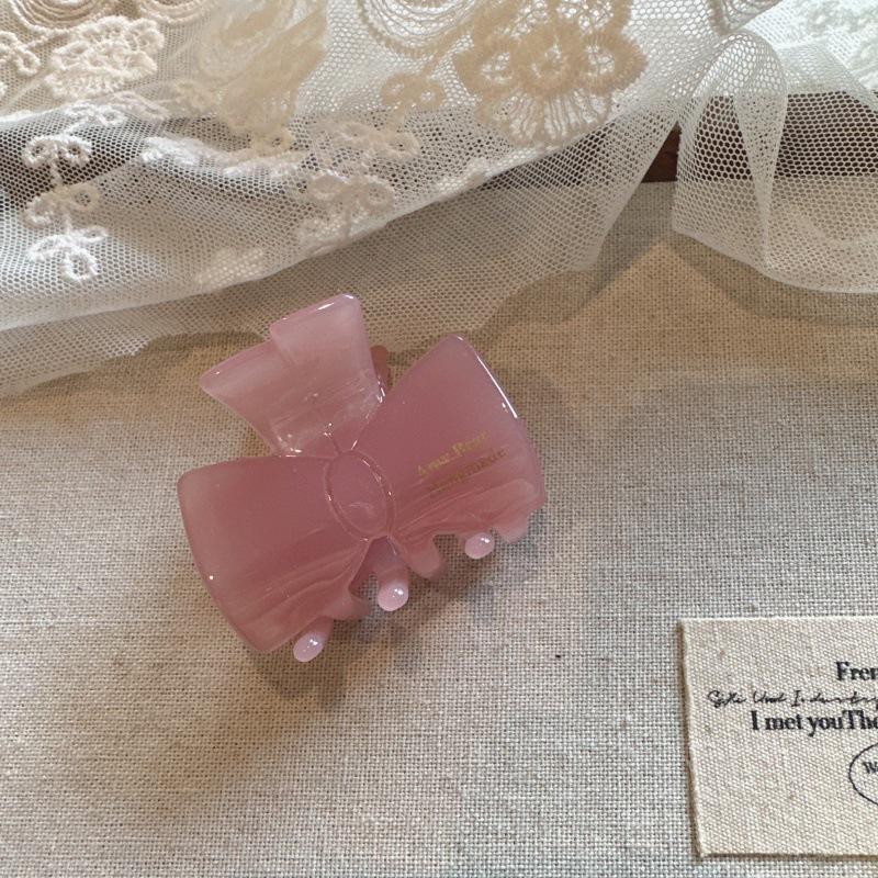Sweet Colorful Bow Hair Claw – Korean Summer Acetate Hair Clip for Women