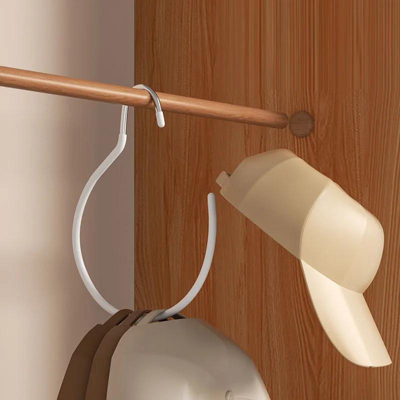 Multi-Functional Space-Saving Hat Scarf Hanger Non Slip Round Scarf Holder Belt Scarf Ring Hanging Hook Versatile Closet Hanger