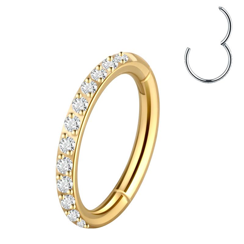 1PC 16G Surgical Steel Hoop Earrings for Women 6/8/10/12mm CZ Paved Small Helix Piercing Tragus Cartilage Piercing Body Jewelry
