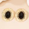 Stud Earrings For Women Round Metal Geometric Ear Accessories Holiday Party Gift Fashion Jewelry CE214