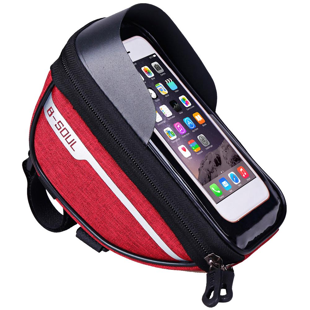 RZAHUAHU Bicycle Bag Waterproof Touch Screen Cycling Bags MTB Bike Top Front Tube Frame Bag 7.0inch Phone Case Bike Accessories