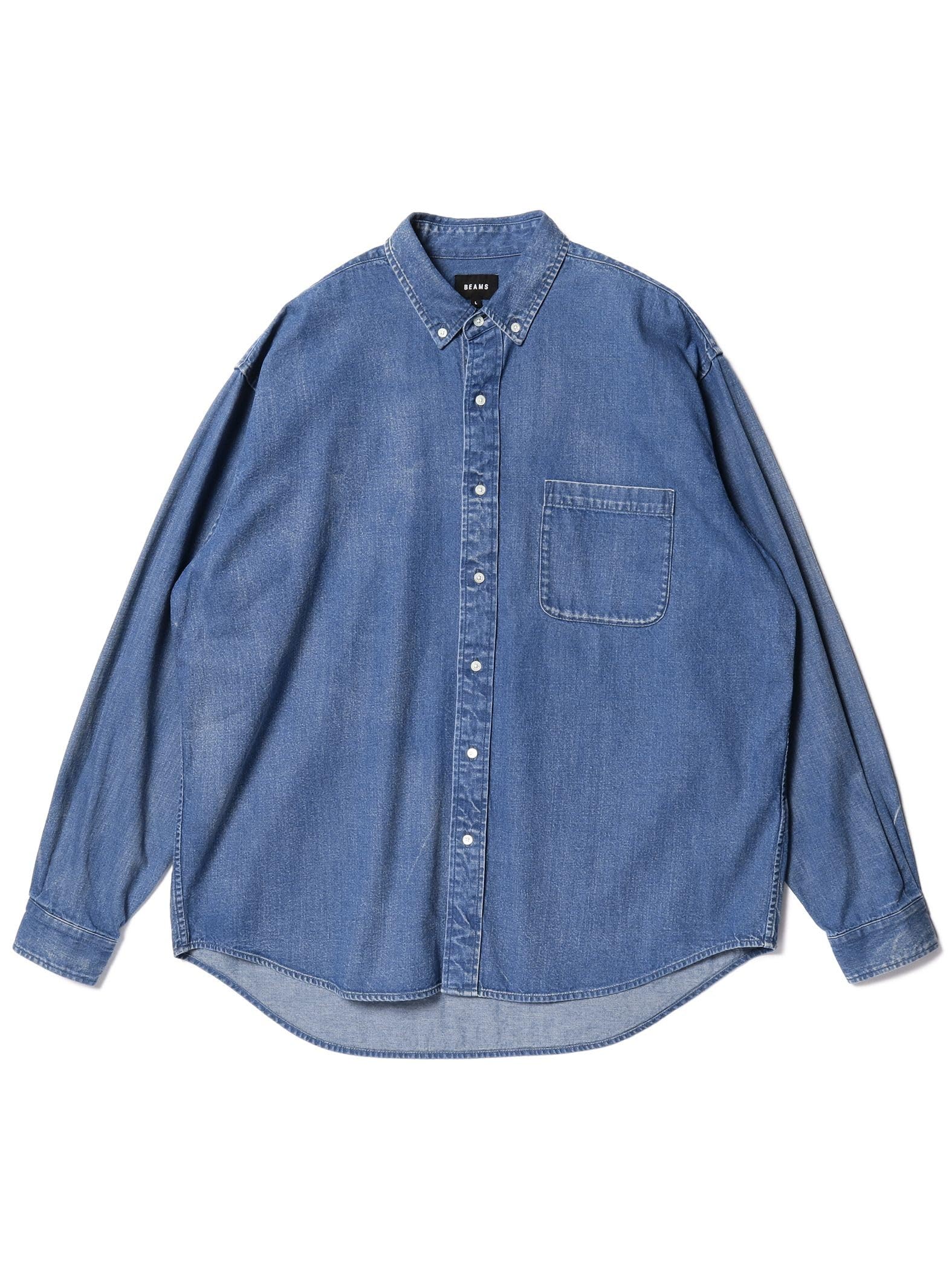 

Рубашка 100 Famous Items Джинсовая рубашка на пуговицах INDIGO L 11111048791 [BEAMS] L/S Мужская индиго