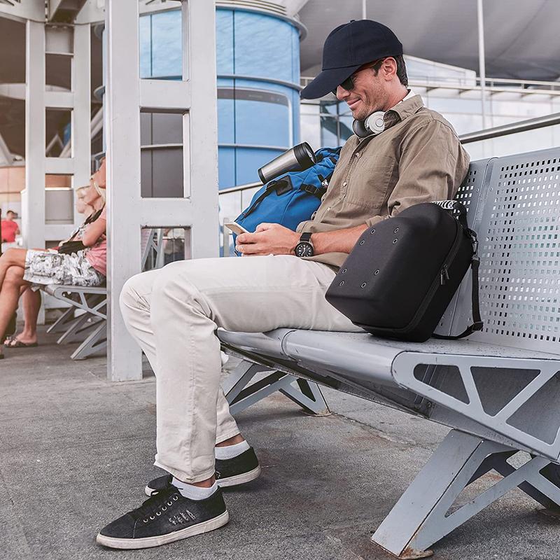 Custodia Portacappelli da Viaggio Portatile per Esterno, Porta Cappellini, Scatola Protettiva Rigida per Cappelli, Custodia da Viaggio per Cappelli, Borsa per Trasporto Cappellini da Baseball