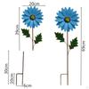 Vertical Metal Wind Stake Art Decor Flower Sculpture for Garden Farmhouse Yard Outdoor Decoration