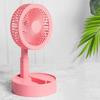 Folding Telescopic Mini Fan USB Rechargeable 3 Speeds Portable Small Desk Fan