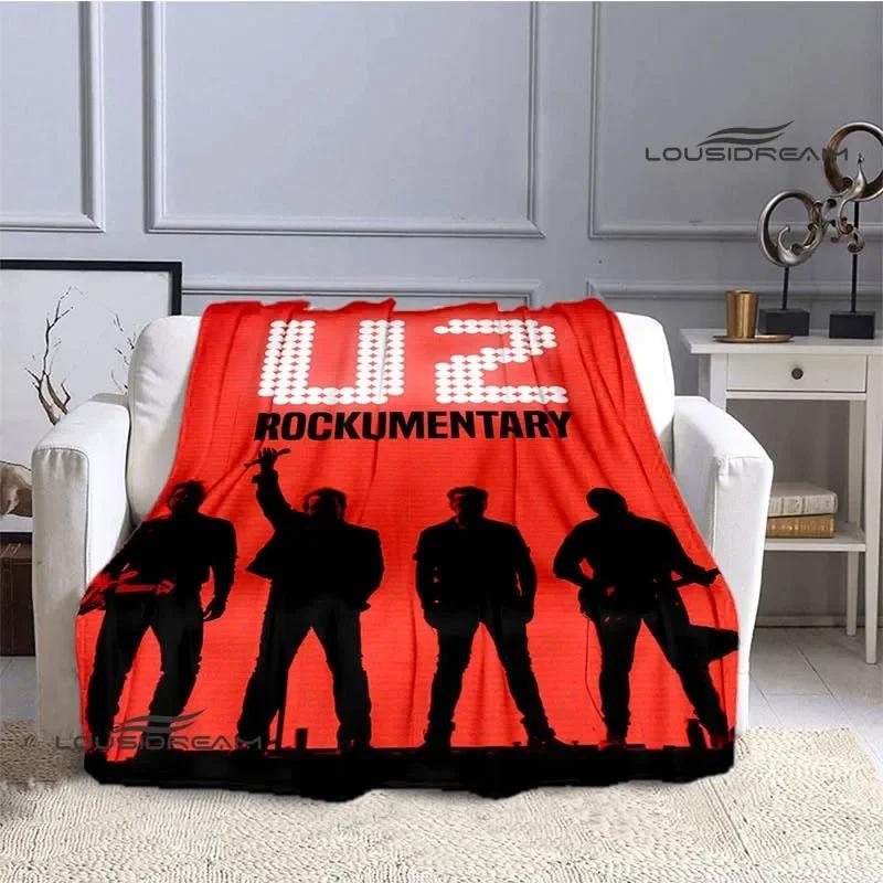U2 Rock band retro Printed Blanket bed linings Flannel Warm Blanket Soft Comfortable Blanket Home Travel Blanket Birthday Gift