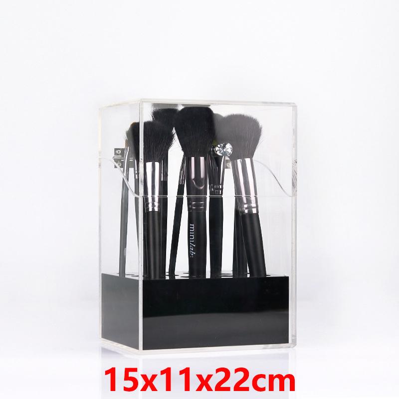 

Solid Wood Acrylic Makeup Brush Storage Box Acrylic Makeup Tool Display Stand Jewelry Earrings Pull-Out Transparent Drawer
