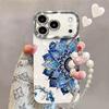 Retro lotus totem apple 17promax mobile phone case new iphone16pro premium lanyard case