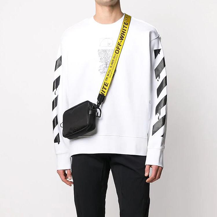 OFF WHITE Ss20 Sweatshirts Men's White Crew Neck Moderate Regular OMBA037R20E300050110