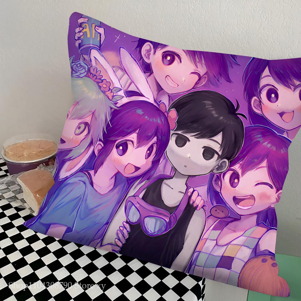 Anime Omori Duża poszewka na poduszkę do gry Kwadratowa poduszka Sypialnia Sofa Komfortowa poduszka do wypoczynku Samochód Salon Dekoracja domu