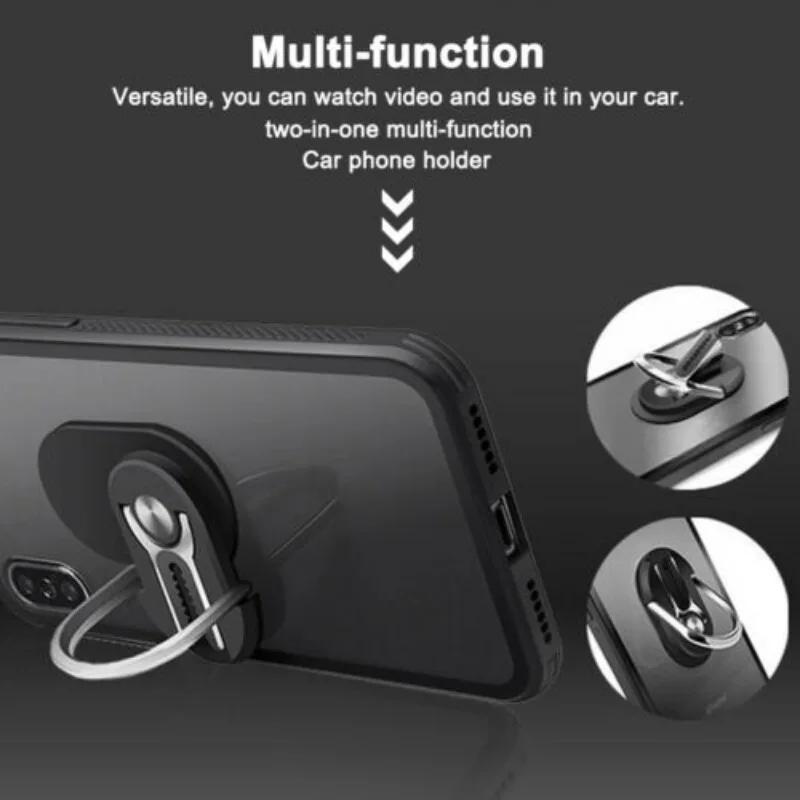 Multifunctional Portable Mobile Phone Finger Ring Holder Stand In Car Air Vent Clip 360 Rotatable Phones Bracket Desktop Kickstand