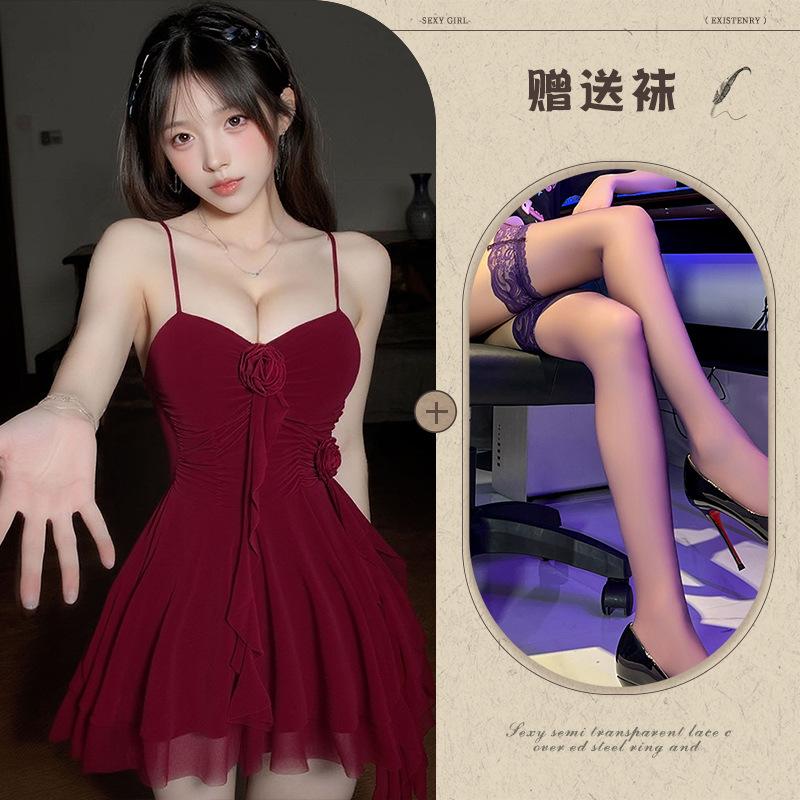 Sex Underwear Pure Desire Neck Holiday Style Dress Sexy Pajamas Sexy Mesh Low Cut Pure Desire