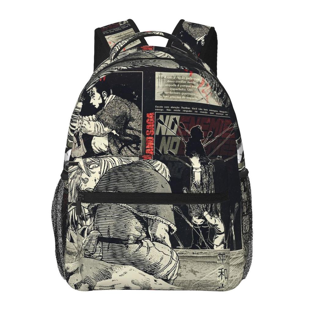 Vinland Saga Thorfinn Vinland Askeladd Anime Student Backpack School Bag Hiking  Daypack for Boys Girls Bookbag Shoulder Bags
