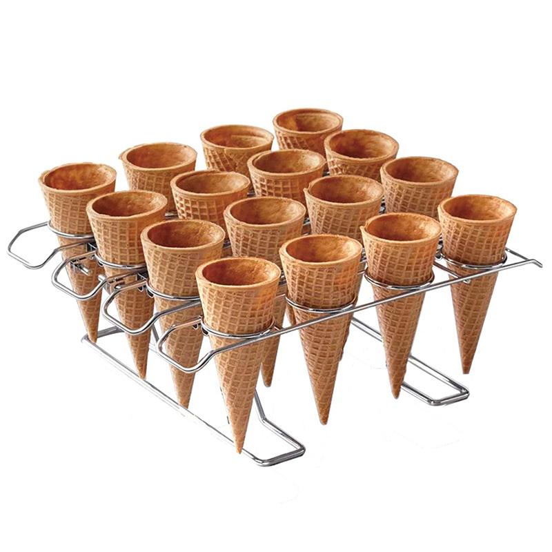 

1 шт. Подставка-держатель для вафельных рожков на 16 отверстий из железа, стойка для демонстрации рожков с мороженым, поднос для охлаждения кексов и рожков для выпечки onesize