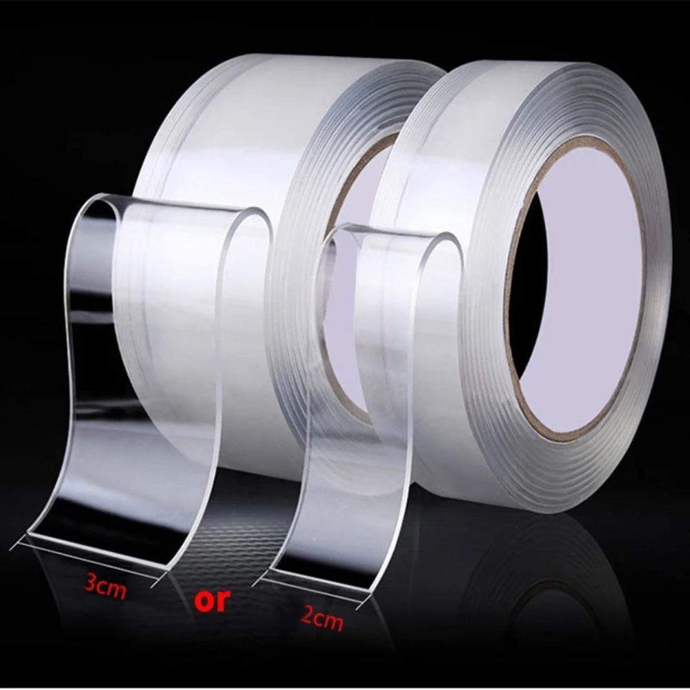 2PCS Double Sided Tape Very Strong Adhesive Double Sided Ape Washable Reusable Waterproof Transparent Double Tape Kitchen Bathroom