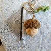 Handcrafted Crocheted Acorn Pendant Exquisite Craftsmanship and Natural Beauty Hangings Decoration for Bags Backpacks