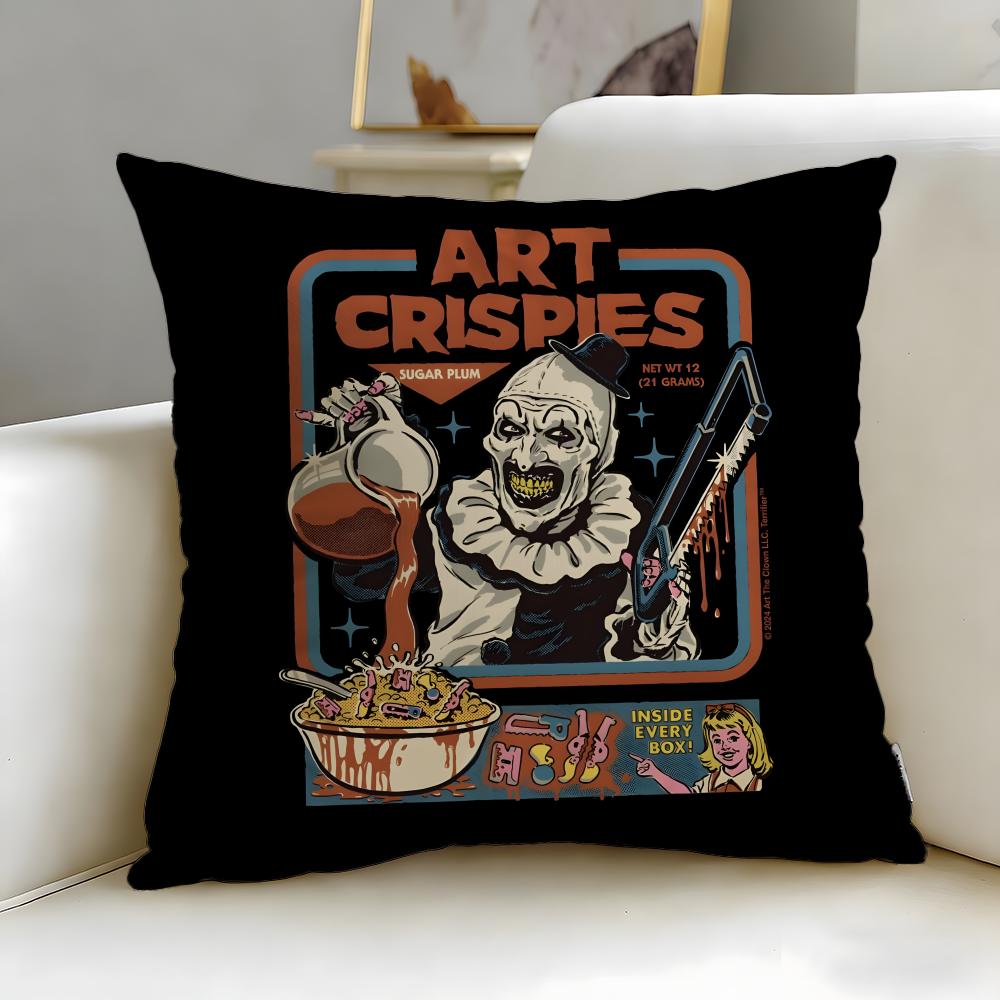 classic movie Terrifier Cushion Cover Soft  EasyWash Pillow Case  Versatile for Couch Bed Travel and Office