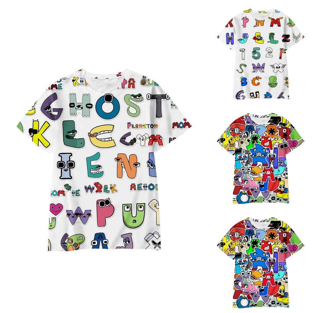 Alphabet Lore Unisex Freizeit-T-Shirt Cosplay-Oberteile Für Kinder