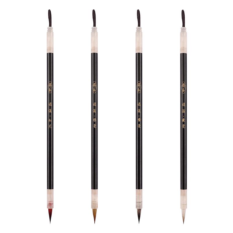 Vegyes Szőr Kalligráfia Ecset - Kicsi Rendszeres Írás (Lila farkas haj és vörös haj)