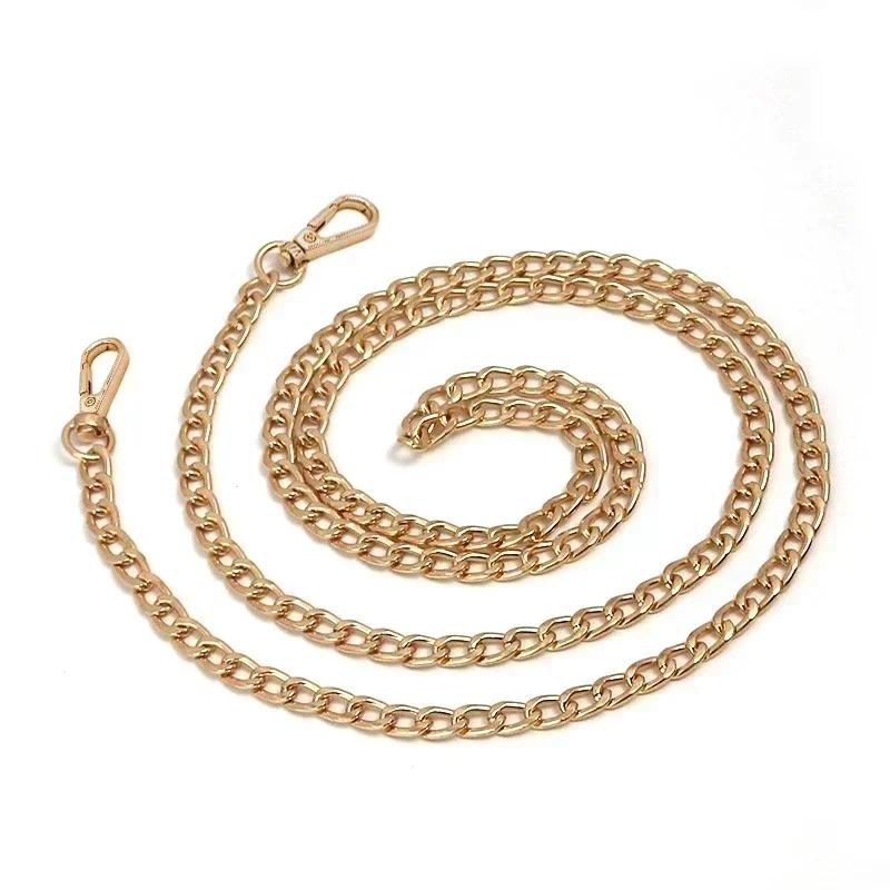 120cm Metal Aluminum Bag Chain Replacement Parts Accessories for Hand-Woven Shoulder Handbag DIY Handmade Detachable Straps