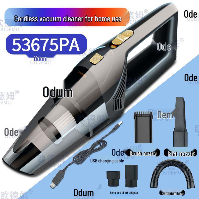 High-Power Mini Handheld Wireless Car Vacuum Cleaner with Strong Suction Wireless Charging Low Suction 53675pa