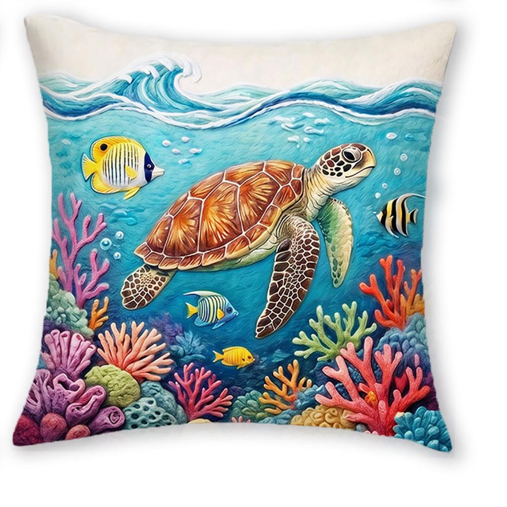 1/4pcs Tropical Paradise Toucan & Hibiscus Throw Pillow Cover Home Farmhouse Outdoor Decoration Cushion Cover