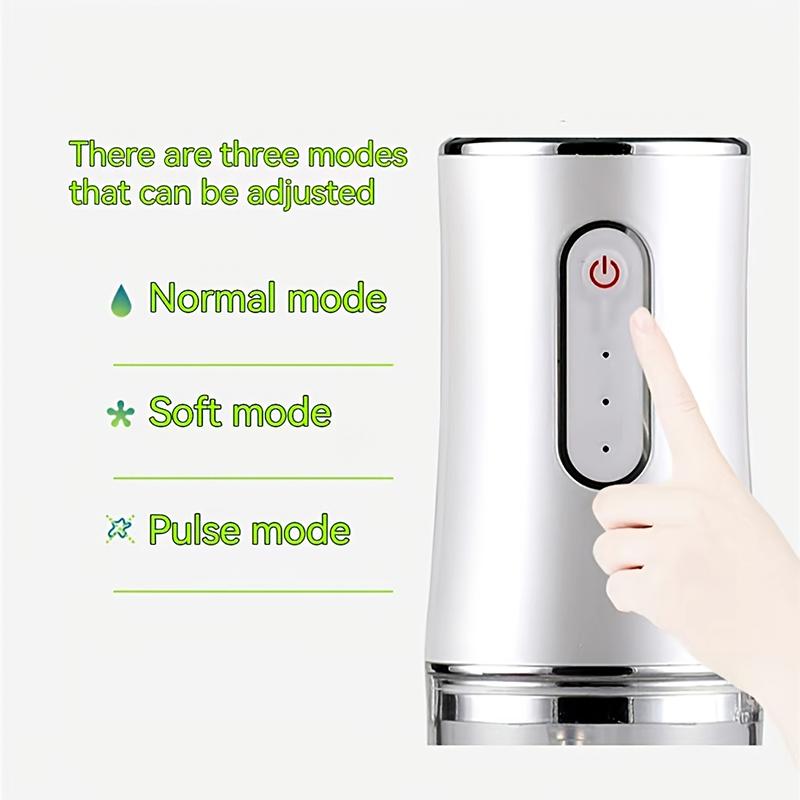 Portable Oral Irrigator Dental Water Flosser USB Rechargeable Water Jet Floss Tooth Pick Tip 220ml 3 Modes Teeth Cleaner