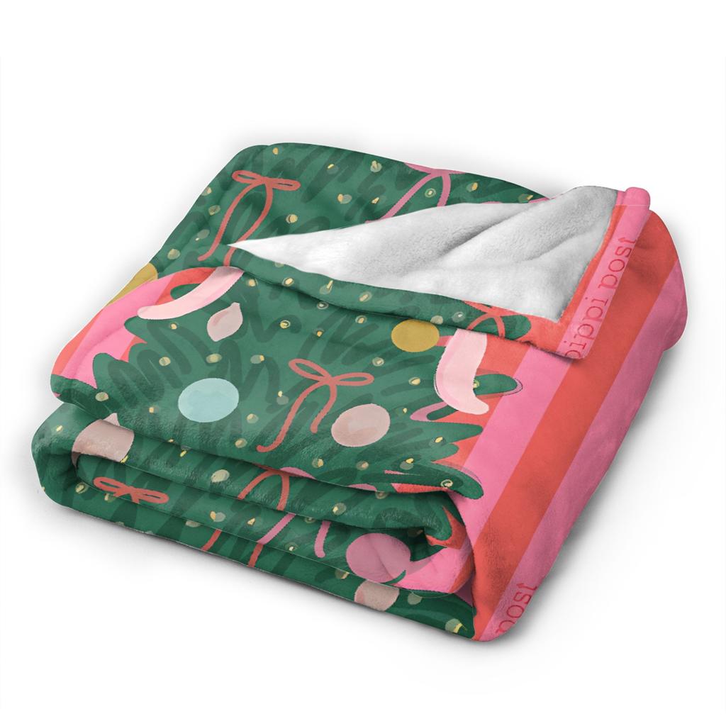 Super Warm Blanket Kids Picnic New Year Plaid & Pattern Throw Blanket Flannel Bedspread For Couch Chair Fluffy Sofa Bed Cover
