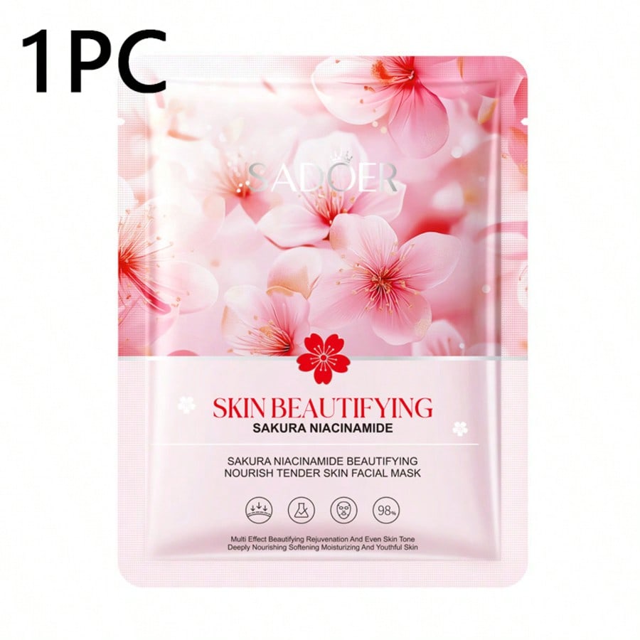 1/5/10pcs Sakura Nicotinamide Mask Brightens, Nourishes And Rejuvenates The Skin,Hydrating Skin,Deep