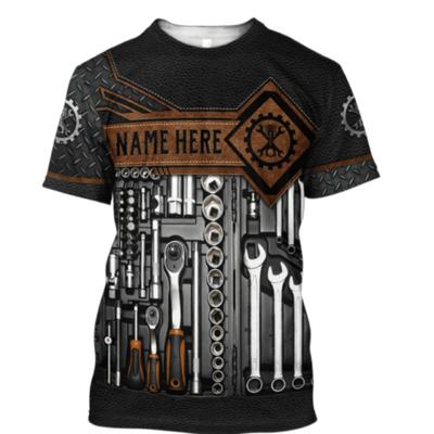 Men T Shirt Vintage T-shirt Summer Clothing Mechanic 3d Print Tops 6xl Street Casual Sports Oversized Pullover 5572
