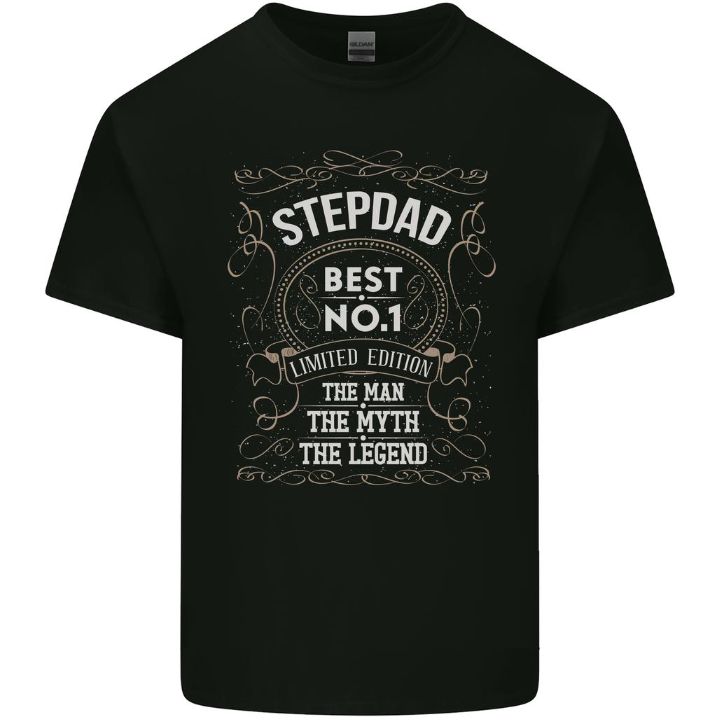 Fathers Day No 1 Stepdad Step Dad Funny Unisexs Light Cotton TShirt